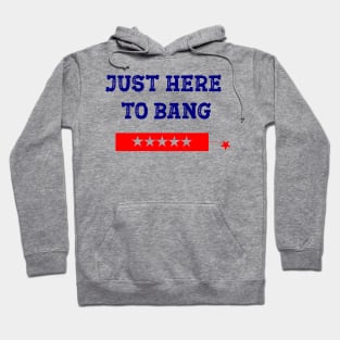 Funny Fourth of July 4th of July I'm Just Here To Bang Hoodie